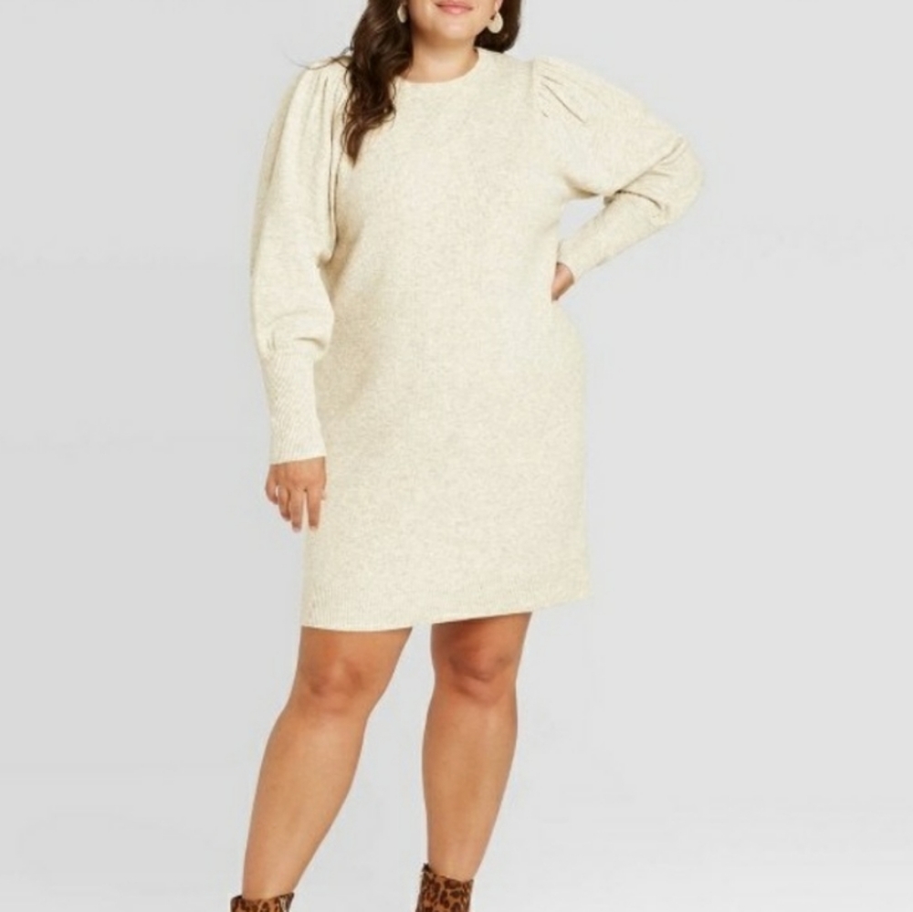 NWT! A New Day Sweater Dress Creme